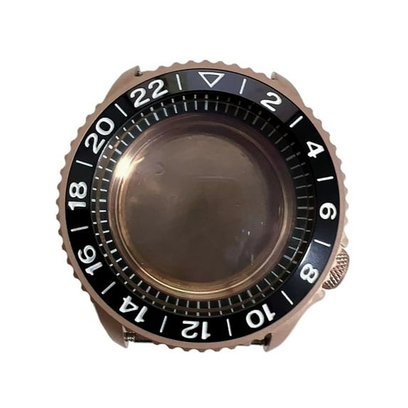 41.5MM Sand Blasting Rose Gold Watch Case Fit For NH35 NH36 Movement 316L Stainless Steel Case 28.5mm Dial