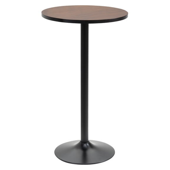 41" Bar Height Table, Industrial Pub Table - Rustic Elm Wood Top & Metal Base - Round Bistro Table for Home, Bar, Coffee Shop - Standing Desk