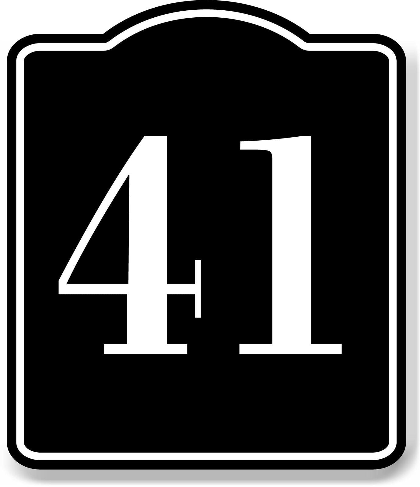 41 Bay Garage Door Plate Field Lane Gate Number BLACK Aluminum ...