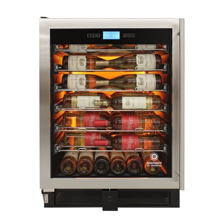 41-Bottle Single-Zone Wine Cooler (Stainless) - Left Hinge