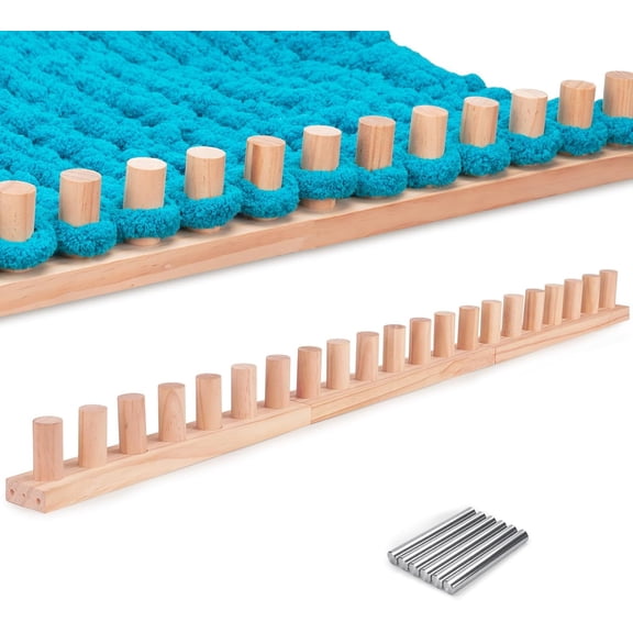 41" Chunky Blanket Loom - for DIY Throw Blankets, Adjustable Size Hand Knitting Yarn Chunky,No Needles Required,Beginner Friendly Craft