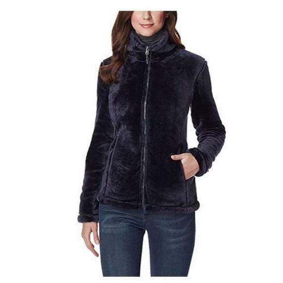 41 Degrees Women's Plush Faux Fur Full Zip Jacket