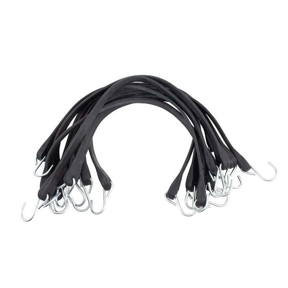 41" EPDM Tarp Bungee Straps w/ Crimped Hooks -50 Pack