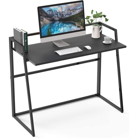 41" Folding Computer Desk - No Assembly Space Saving Writing Workstation