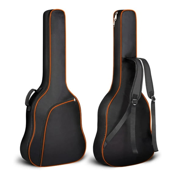 41" Guitar Bag Waterproof Durable Oxford Classic Acoustic Electric Guitar Case Gig Bag Thicken Soft Padded Backpack with Dual Adjustable Shoulder Strap Black