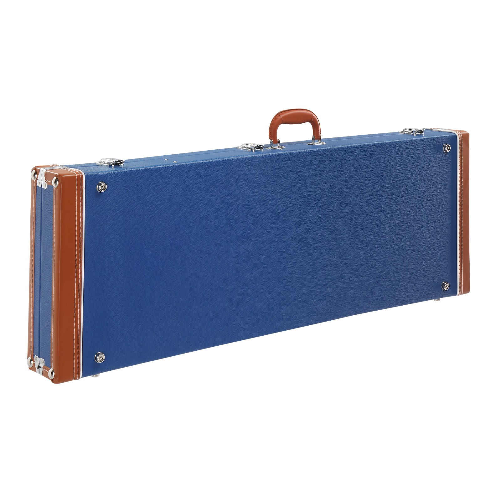 41 Inch Bass Guitar Hard Case, Wooden Hard-Shell Protective Electric Bass Guitar Carrying Case with Lock Latch & Soft Padding