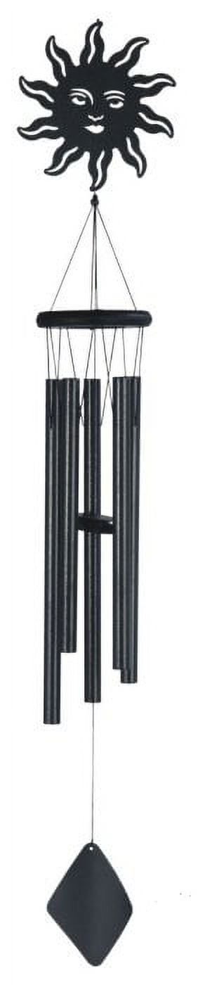 41 Inch Black Coated Sun Metal Tube Wind Chime