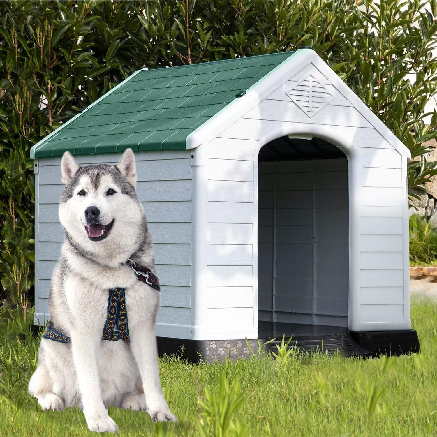 41 Inch Large Dog House Outdoor, Waterproof Dog Houses for Large Dogs
