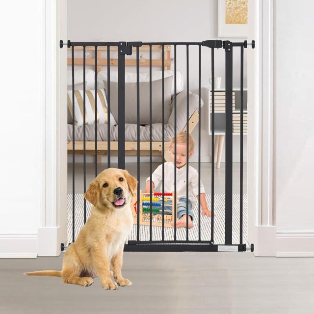 41 Inch Tall Baby Gate Dog Gates Extra Tall Pet Gates with Walk Through