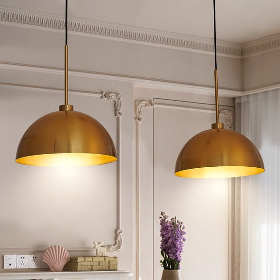 41" Industrial Modern Copper Color Double Pendant Light Adjustable Ceiling Hanging Lamp with Bright Finish for Dining Room, Kitchen, or Living Room Stylish and Durable Lighting Fixture (No Bulbs