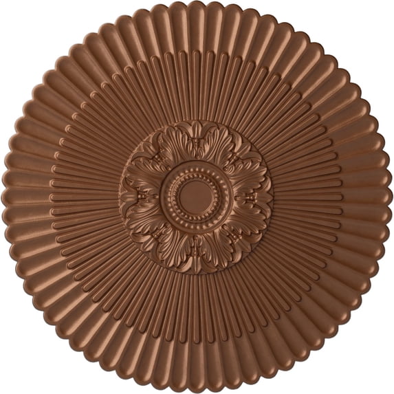 41"OD x 1 5/8"P Nexus Ceiling Medallion (Fits Canopies up to 7 1/4"), Hand-Painted Polished Copper