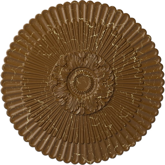 41"OD x 1 5/8"P Nexus Ceiling Medallion (Fits Canopies up to 7 1/4"), Hand-Painted Smokey Topaz Crackle