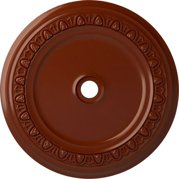 41"OD x 4"ID x 2 3/8"P Caputo Ceiling Medallion (Fits Canopies up to 5 1/2"), Hand-Painted Firebrick