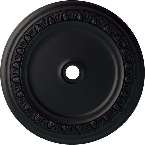 41"OD x 4"ID x 2 3/8"P Caputo Ceiling Medallion (Fits Canopies up to 5 1/2"), Hand-Painted Steel Gray