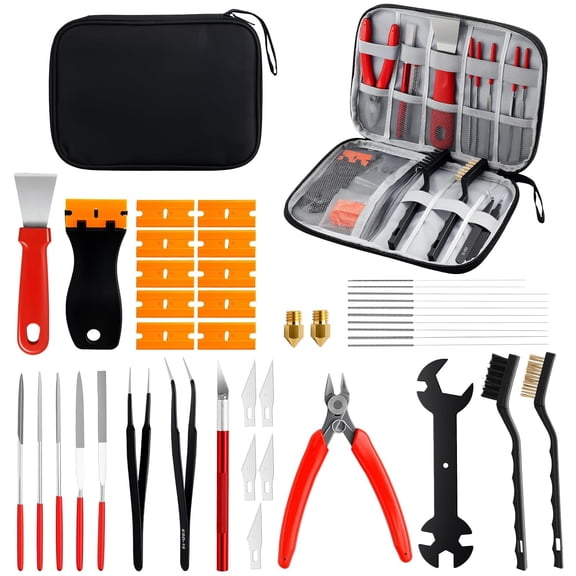 41 PCS 3D Printer Tool Kit, All in One 3D Printing Accessories, Durable Metal ABS Tools, for Beginners and Pros, 3D Print Support Removal Deburring Sanding Cleaning, 3D Printer Starter Kit