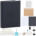 thumbnail image 1 of 41 Pcs Bookbinding Kit Bookbinding Supplies Set for Bookbinding Crafts and Sewing Leather Notebook Making Kit Complete Cased in Hardcover Journal Craft Kit for Adults A6 Black, 1 of 7