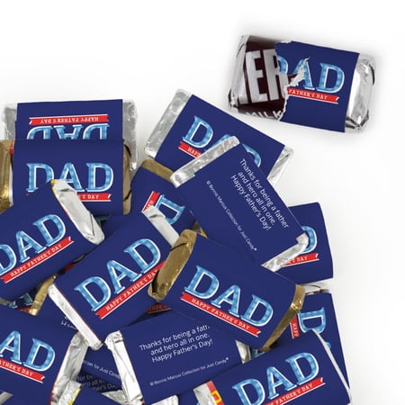 34 Pcs Father's Day Candy Party Favors Hershey's Miniatures Chocolate Gift (Approx. 34 Pcs)