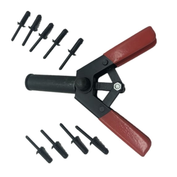 41 Pcs Plastic Rivet Tool Rivet Gun Quick Set Riveter Hand Tool Asorted Set w/ 40 Poly Rivets for All Plastic Rivets