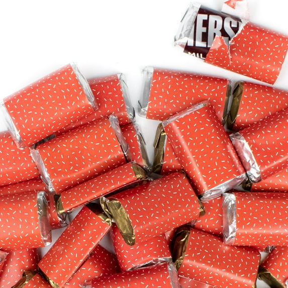 34 Pcs Red Candy Party Favors Hershey's Miniatures Chocolate