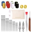 thumbnail image 1 of 41 Piece Big Eye Steel Sewing Needles Kit, Hand Sewing Needle Set with Thimble Threader Thread Rippers, Complete Sewing Kit for Beginners, 1 of 7