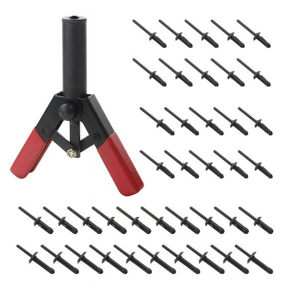 41 Piece Set of Quick Core Pulling Rivet Machines, Plastic Pullers, Polyethylene Riveting Tools for Automobiles