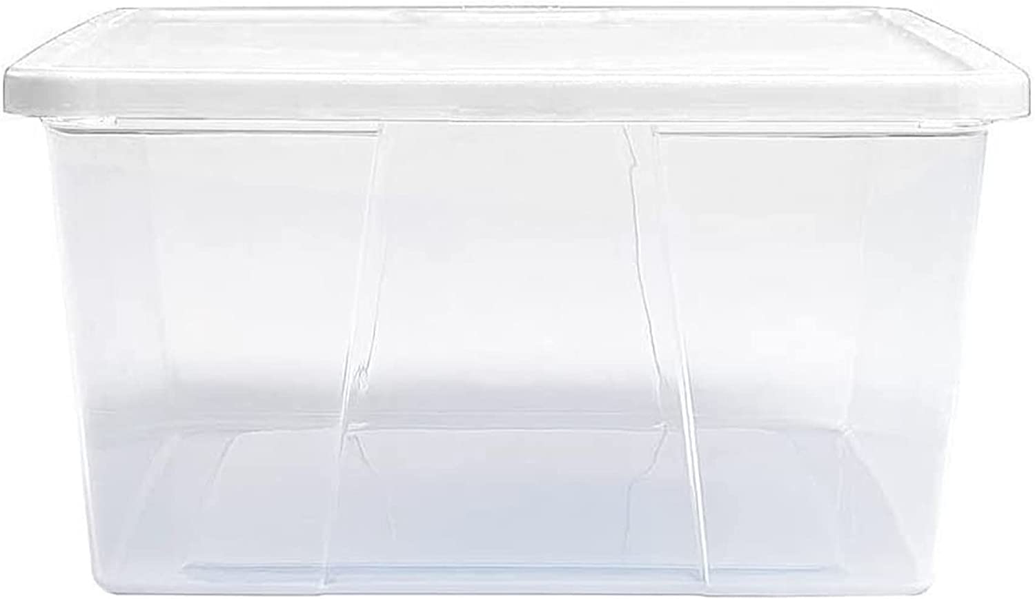 41-Quart Clear Plastic Stackable Storage Bin with Lid Container Box ...