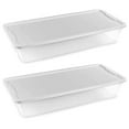 41Quart Clear Plastic Stackable Under bed Storage Bin with Lid