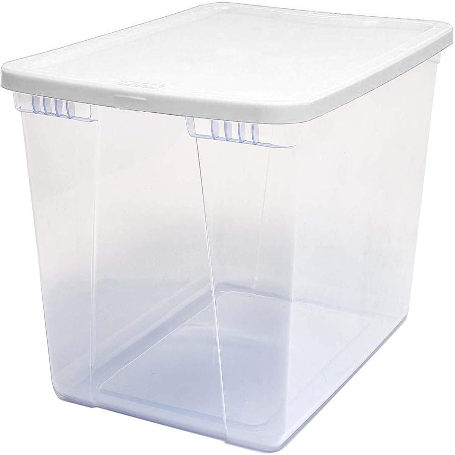 41Quart Plastic Multipurpose Stackable Container Bin with Gray Snap