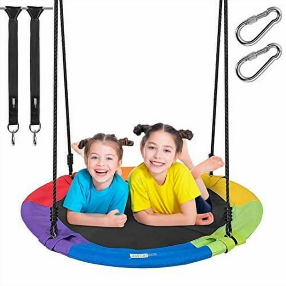 41" Saucer Tree Swing - 600lbs Capacity, 900D Oxford Waterproof Fabric, Includes 2 Adjustable Hanging Straps, Ideal for Kids and Adults