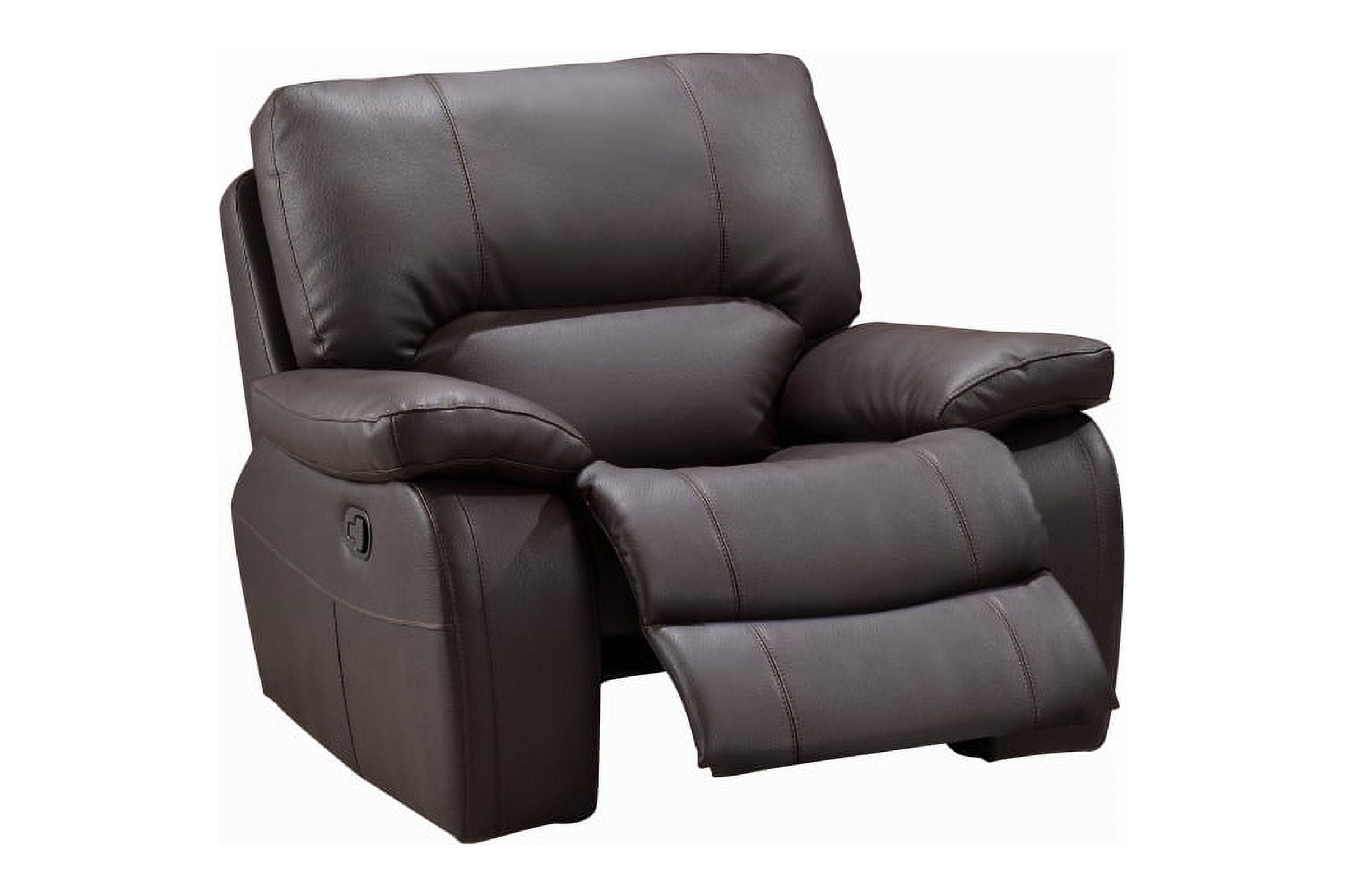 41" Sleek Brown Leather Chair
