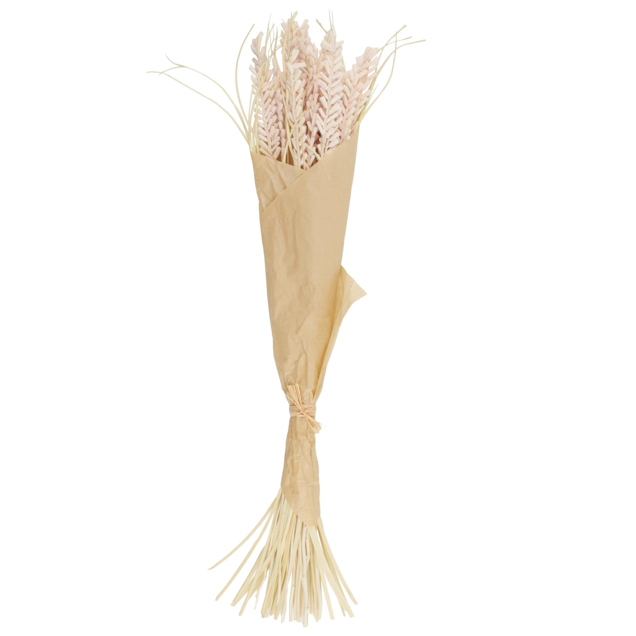 41" Tall Floral Bouquet Dried Plant Natural Foliage Bouquet with Cream Stems, by DecMode
