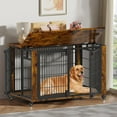 thumbnail image 1 of POAO 90% Pre-Installed Moveable XL Dog Crate for Training, 41"Chew-Resistant Dog Crate Furniture with Top-Access Teasing/Feeding Doors for Large Dog, 1 of 7