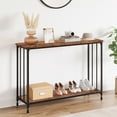 thumbnail image 1 of 41"W Console Table, Sofa Tables Narrow Entryway Table with Wood Shelf and Metal Frame, Industrial Behind Couch Table Hallway Table for Living Room, Foyer, Bedroom, 1 of 8