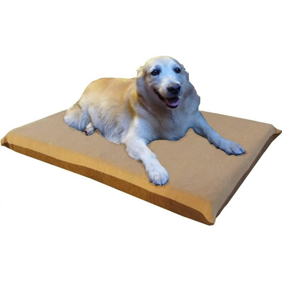 41"X27"X4" Beige Color Orthopedic Waterproof Memory Foam Pet Pad Bed for Medium Large Dog Crate Size 42"X28" with 2 External Covers