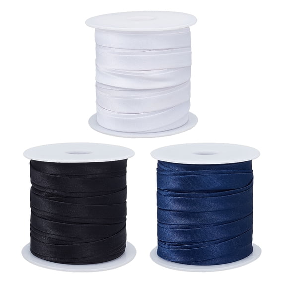 41 Yards 3 Colors Satin Bias Tape Double Fold Satin Binding Bias Ribbon Cheongsam Decoration Clothing Seaming Piping Mixed Color