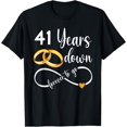 thumbnail image 1 of 41 Years Down Forever To Go Couple 41st Wedding Anniversary T-Shirt, 1 of 3