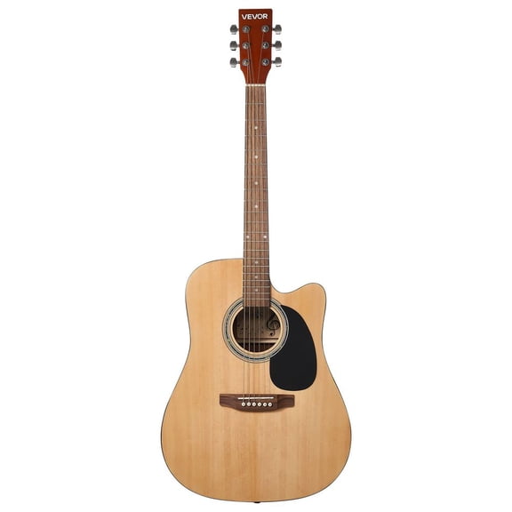 41 in Cutway Acoustic Guitar Natural Beginner Bundle with Gig Bag for Adult Solo