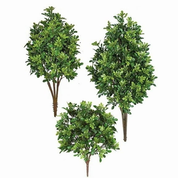 41 in. Polyblend Outdoor Boxwood Bush, Green