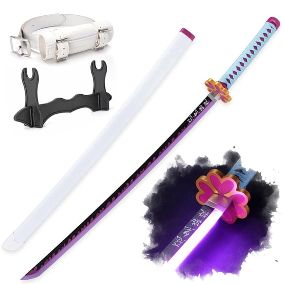 41 inches Plastic Sword Kanroji Mitsuri with Belt and Holder Stand