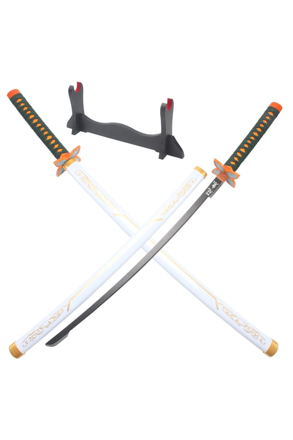 41 inches Real Sword Kochou Shinobu White with Wooden Holder Stand