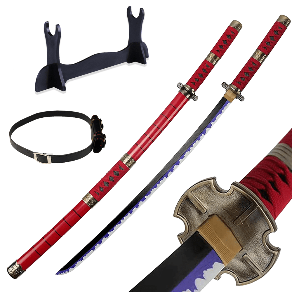 Katana en bois Yubashiri cosplay Roronoa Zoro One Piece – couteaux bushido