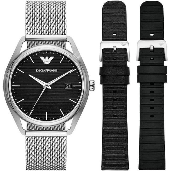 41 mm Stainless Steel Mesh Watch & Interchangeable Strap for Mens
