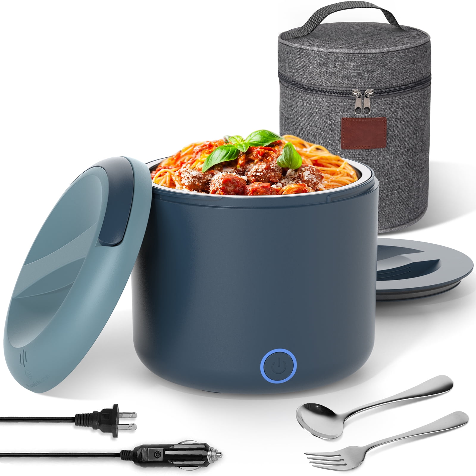 WisaKey 41oz Electric Lunch Box Food Warmer - 100W Leakproof, 12V/24V ...