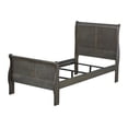 thumbnail image 1 of 41 x 85 x 47 in. Dark Gray Wood Twin Bed, 1 of 1