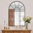 thumbnail image 1 of 41"x28" Arched Wall Mirror Window Mirror,Black, 1 of 5