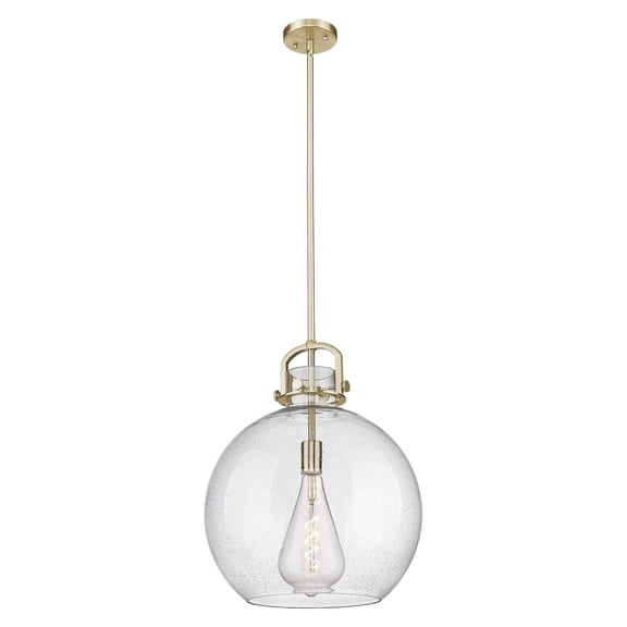 Innovations Lighting - Newton Sphere - 1 Light Stem Hung Pendant In Industrial