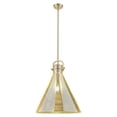 thumbnail image 1 of 410-1SL-CB-G411-18ME Innovations Lighting Newton Cone - 1 Light Stem Hung Pendant-18 Inch Wide and 20 Inch Tall-Champagne Bronze Finish-Mercury Glass, 1 of 5