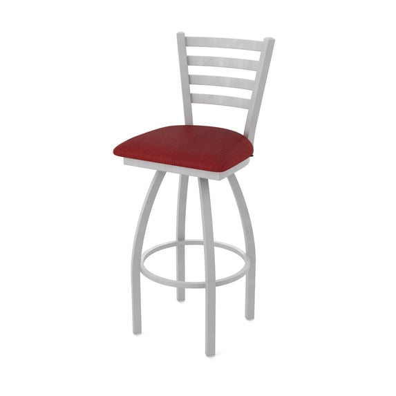 410 Jackie 25" Swivel Counter Stool with Anodized Nickel Finish and Graph Ruby Seat