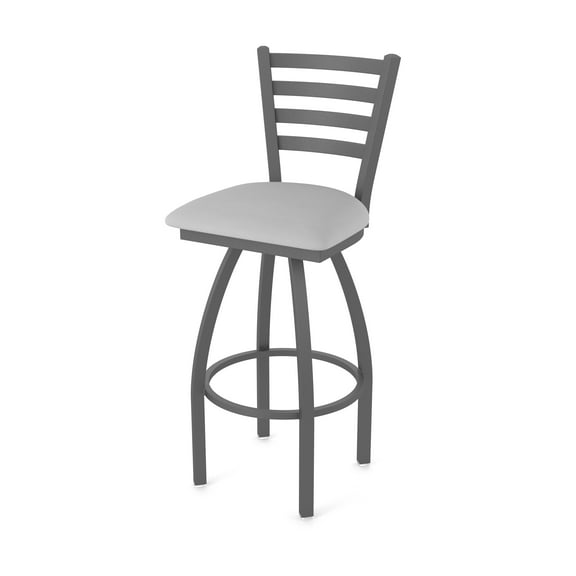 410 Jackie 25" Swivel Counter Stool with Pewter Finish and Canter Folkstone Grey Seat