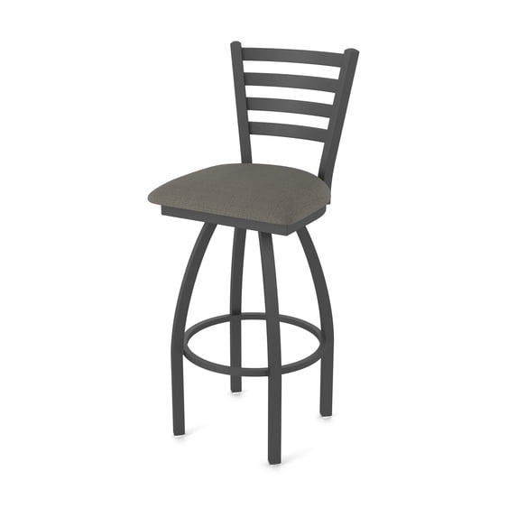 410 Jackie 25" Swivel Counter Stool with Pewter Finish and Graph Chalice Seat